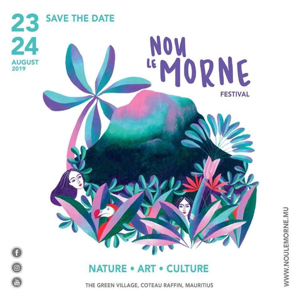 Nou Le Morne festival, 23 and 24 August, save the date artwork